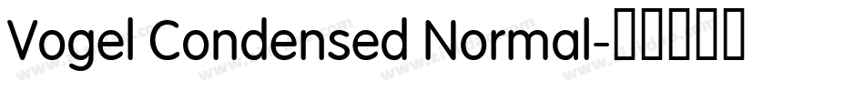 Vogel Condensed Normal字体转换